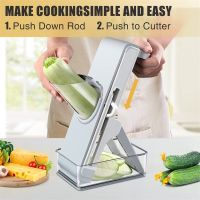 【YF】 Multifunction Vegetable Cutter Meat Potato Slicer Carrot Grater Kitchen Accessories Gadgets Steel Blade Aid Tool