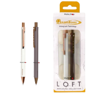 ปากกา Quantum Loft 0.5 mm.ควอนตั้ม ล็อฟท์ หมึก น้ำเงิน 0.5 มม. Limited ด้ามขาว,ด้ามน้ำตาล ( แพ็คคู่ 2 ด้าม )
