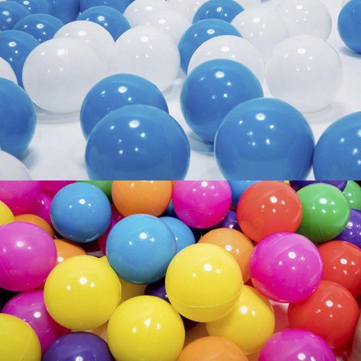 50-100-200pcs-ลูกบอลพลาสติกคละสีเสริมสร้างพัฒนาการเด็ก-ขนาด-4-5-5cm-สีแววสวยปลอดสารพิษ-หนา-นิ่ม-คุณภาพด