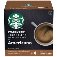 Free delivery Promotion Starbucks Dolce Gusto Roast Ground Coffee House Blend Americano 12Capsules 102g. Cash on delivery เก็บเงินปลายทาง