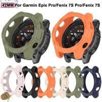 PHILLIPOHN กรอบซองป้องกัน TPU 42มม. ปลอกปกป้องหน้าจอสำหรับนิ่ม Garmin Epix Pro 42มม./Fenix 7S Pro/fenix 7S สมาร์ทวอท์ช