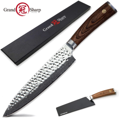 Professional 7.7 inch Chef Knives Japanese vg10 Damascus Chef Knife 67 layers Japanese Damascus Kitchen Knives Cooking Tools Gift Box NEW 🔥พร้อมส่ง🔥ส่งจากร้าน Malcolm Store กรุงเทพฯ