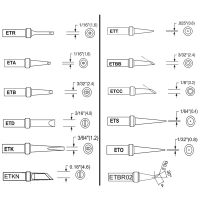 12 PCS Replacement Soldering Iron ET Tips Silver For WE1010NA WES51 WESD51 PES51 WEP70 Soldering Tips