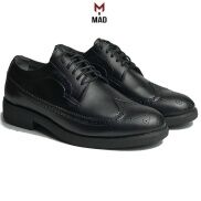 Giày tây Derby Brogues Longwing MAD Shoes black công sở nam da bò cao cấp