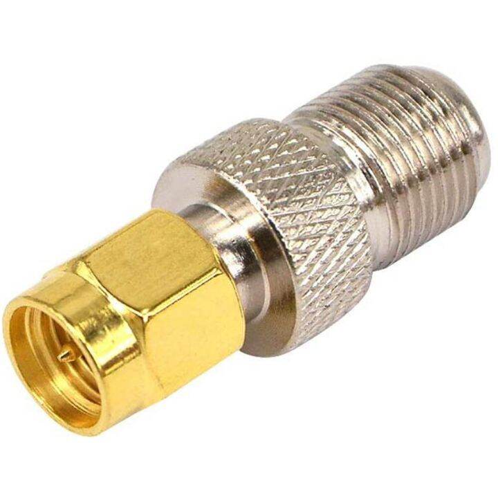 2pcs-1pc-f-type-female-jack-to-sma-male-plug-straight-rf-coaxial-coax-adapter-connector-electrical-connectors