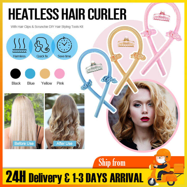 Heatless Hair Curlers Hair Roller Heatless Curling Rod Headband Hair Rollers with Hair Claw Clip Lazy Curler Silk Curling Ribbon No Heat DIY Hair Styling Tool(free get 2 hair tie + hairpin) | Heatless Hair Curlers Hair Roller Heatless Curling Rod Headband Hair Rollers with Hair Claw Clip Lazy Curler Silk Curling Ribbon No Heat DIY Hair Styling Tool(free get 2 hair tie + hairpin) |