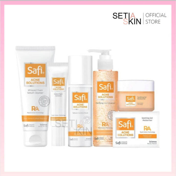 SAFI Acne Solution Whipped Cleanser / Corrective Spot Gel / Soothing