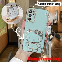 เคส OPPO Reno A16 Oppo 6 4G 6z Oppo Reno 5G Oppo Reno 6 Z 5G เคสนิ่มเคสโทรศัพท์ชุบด้วยไฟฟ้าฝาครอบป้องกันการกระแทกสายดีไซน์ใหม่แนวทแยงสายคล้องแขวน DDWDKT01