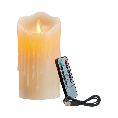 【CW】 LED Candles Flickering Flameless CandlesRechargeable Candle Real Wax Candles With Remote Control