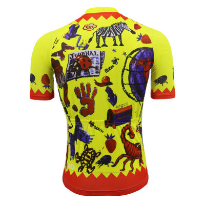 Retro Cycling Jersey Breathable Men Short Sleeve Bike Clothing Bicycle Coat Mtb