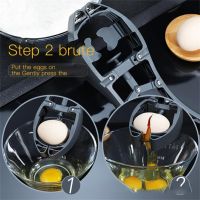 ﹍℗✇ Egg Shell Opener Quick Manual Metal Plastic Creative Kitchen Tool Egg Opener New Practical Double Head Kitchen Accessories