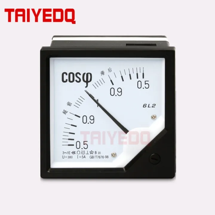 AC 6L2 analog COS power factor meter 5A 6L2 COS Panel meter AC100V/220V
