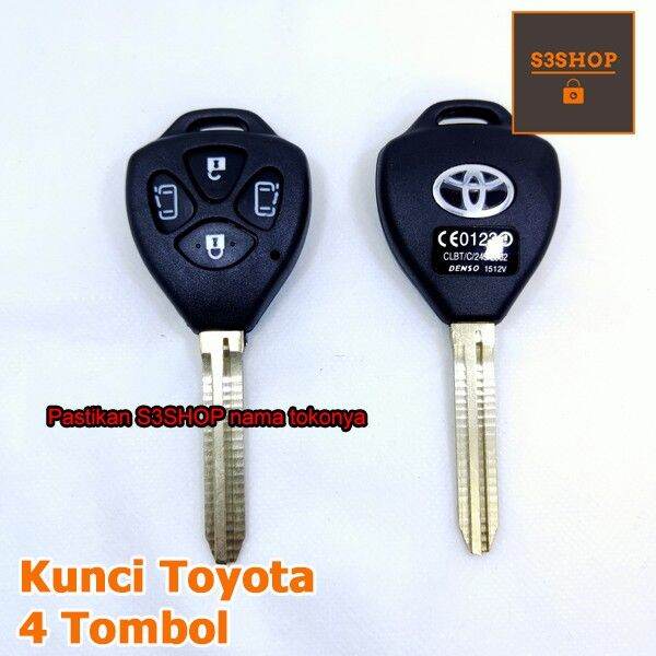 casing kunci toyota alphard fortuner vios yaris 4 tombol | Lazada Indonesia