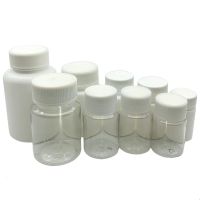 100Pcs 15ml/20ml/30ml/50ml Refillable Seal Bottles Vials Reagent store Container Plastic Screw cap