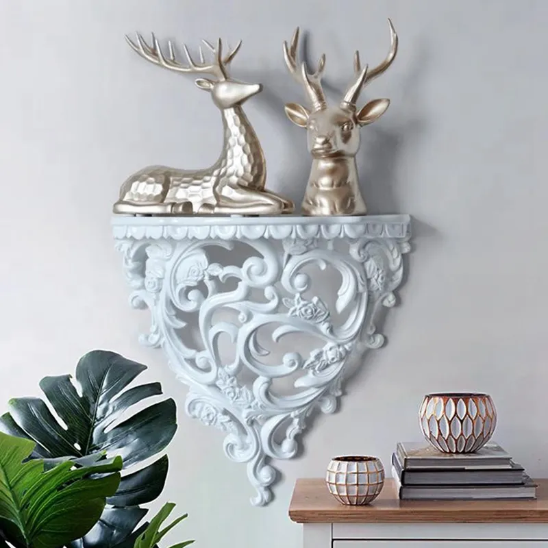 Baroque Style Decorative Shelves for Living Room Flowers Wall ...
