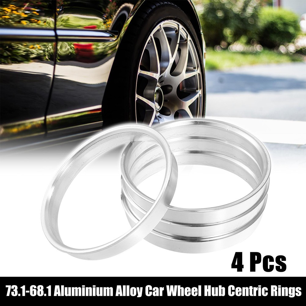 4pcs Alloy Customize Made Wheel Spacer Spigot Hub Centric Rings 66.6mm to 64.1mm
