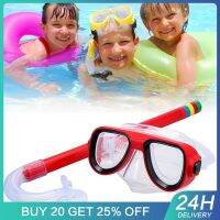 Childrens Diving Goggles Adjustable Buckle Snorkeling Silicone Anti-fog Semi-dry Breathing Glasses