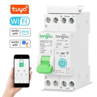 Tuya Wifi เบรกเกอร์อัจฉริยะ รีโมทไร้สายควบคุม APP รีโมท การดูอุปกรณ์ในบ้านอัจฉริยะควบคุมเสียง-WIOJ SHOP