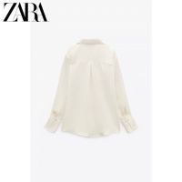 Zara เสื้อเชิ้ต ผ้าซาติน ผ้าไหม สไตล์คลาสสิก แฟชั่นฤดูใบไม้ผลิ สําหรับผู้หญิง 7969046TH