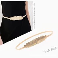 【hot sale】 ﹊❂ B55 Gold Spring Elastic Waist Chain Womens Multi layered Diamond Carved Metal Belt Versatile and Stylish Simple BeltGM450