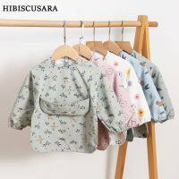 【DT】hot！ Baby Sleeved Bibs Children Toddler Crafts Mealtime Protection Washable Smock Soft