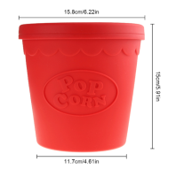 Promotion New 2020 Popcorn Microwave Silicone Foldable Red High Quality Kitchen Easy Tools DIY Bucket With Lid Bowls Maker Bowl