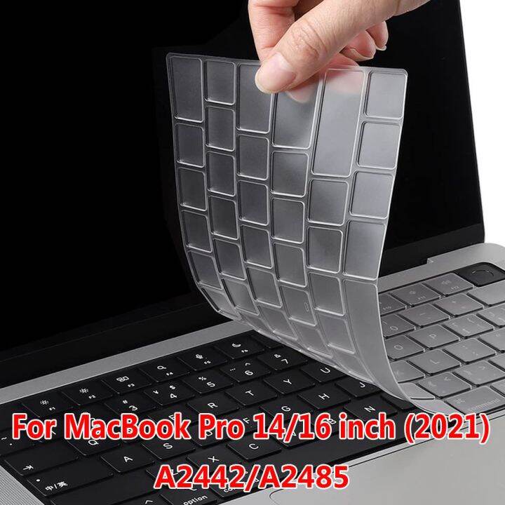 ultra-thin-tpu-keyboard-cover-dustproof-waterproof-laptop-protective-film-for-macbook-pro-14-16-inch-m1-max-2021-a2442-a2485-keyboard-accessories