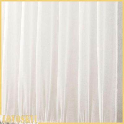 [LOVOSKI1] White French Door Curtains Patio Glass Door Blackout Drape with Tieback