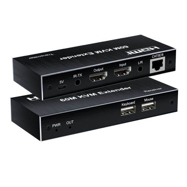 USB Kvm Over Cat5e/6 Cable With HDMI Loop Out Signal Extension Mouse