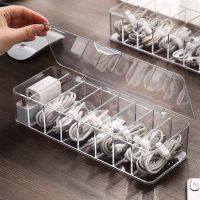 See-Through Cable Organizer BoxData Management USB Cord Sorter Small Desk Accessories and Storage