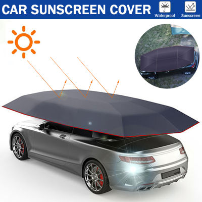 รถร่มกันสาดเต็นท์ฉนวนกันความร้อน Carport Tarpaulin ม่านบังแดดรถยนต์ Tarpaulin Canopy Cover Anti-UV ม่านบังแดดรถยนต์กันสาด