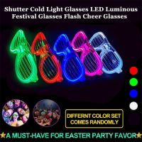 2Pcs Birthday Light Up Christmas Fun Flashing LED Light Glasses Glow Glasses Party Decoration Supplies