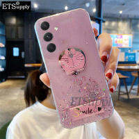 เคสกลิตเตอร์เคสโทรศัพท์ Galaxy S23 FE นิ่มลายการ์ตูนดาวแมวฝาหลังดวงจันทร์ Samsung กาแลคซี S23 FE