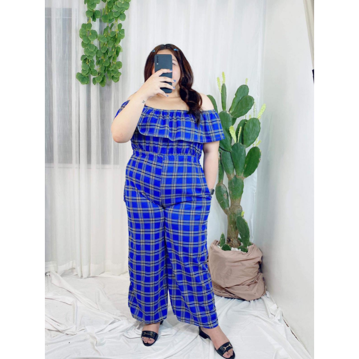 Love Marie Romper Checkerd For Plus Size Women Xl To 4xl Lazada Ph