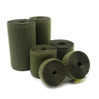 2m*3cm Olive Green  Nylon Hoop and Loop Fastener Tape No Adhesive Sewing Magic Loop Hook Sticker Strip Clothing Stick Tape Adhesives Tape