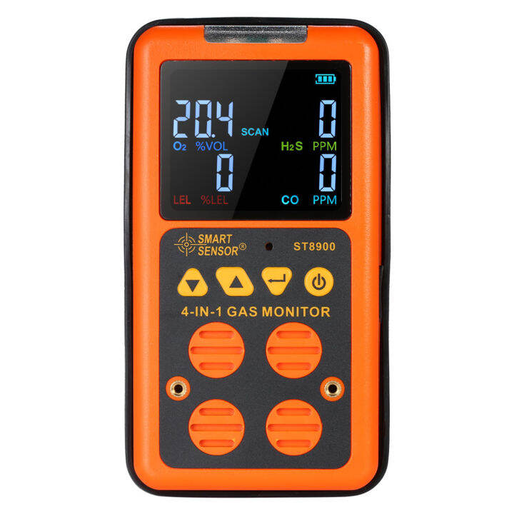 smart-sensor-4-in-1-gas-detector-h-s-and-co-monitor-industrial-digital-handheld-toxic-gas-carbon-monoxide-detector-carbonic-oxide-hydrogen-sulfide-gas-tester-0-999ppm-with-lcd-display-sound-and-light-