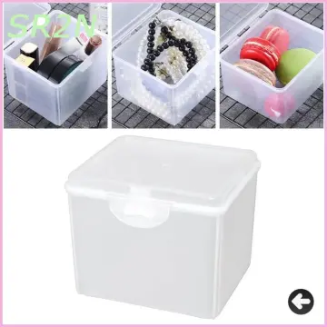 24Pcs Small Clear Plastic Beads Storage Containers Box with Hinged