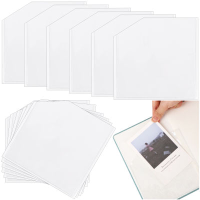 【CW】12pcs Practical Clear Sticky Corner Pockets, 6x6Inch Self-adhesive Cardholders To Your Planner, Notebook For Extra Storage Space