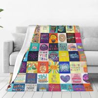 Ready Stock Positivity Patchwork Blanket Bedspread On The Bed Beach Bed Covers With Picture