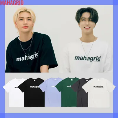 [MAHAGRID] Unisex BASIC LOGO TEE / 6 สี / ถาดรอง / ของแท้ 100% / สินค้าเกาหลี