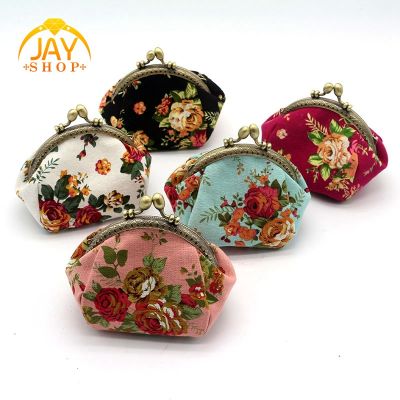 Ready Stock Lady Vintage Flower Mini Coin Purse Wallet Clutch bag(rose Red)