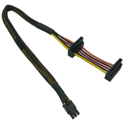 HDD SATA Power Cable Right-Angle SATA 15 Pin X2 to Mini 6 Pin ATX Adapter for Dell Inspiron 3653 3650 Series Compatible