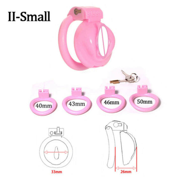 2023 Pink Sissy all Male Chastity Cage 정조대 Male Lock Ring Cage Devices ...