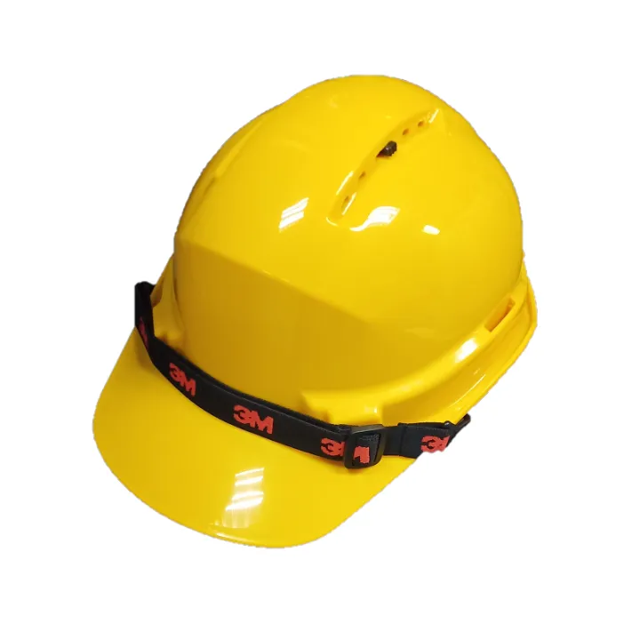 3M Yellow Slide Lock Safety Helmet With Adjustable Ventilation Valve