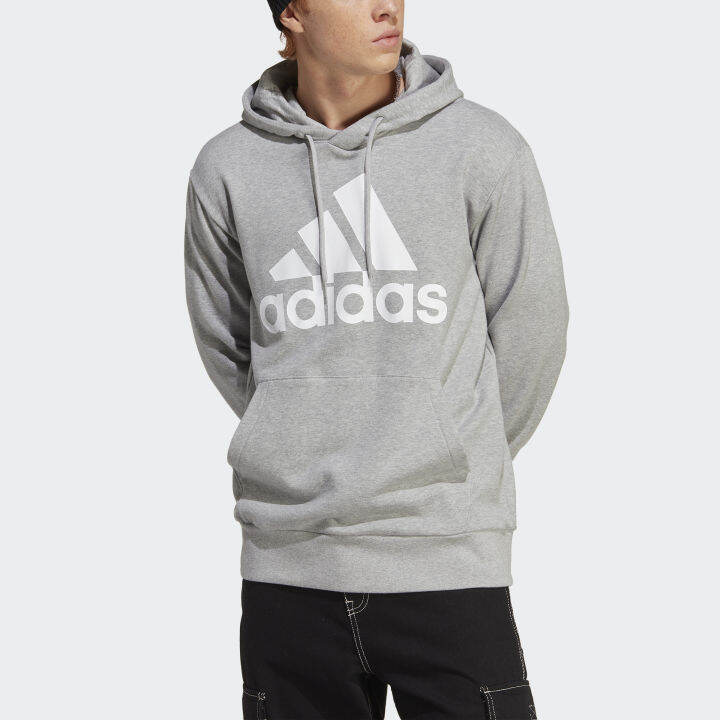 adidas Lifestyle Essentials French Terry Big Logo Hoodie Men Grey IC9364 |  Lazada Singapore
