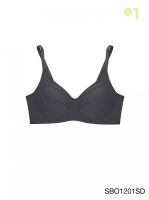 Sabina เสื้อชั้นใน Invisible Wire (ไม่มีโครง) รุ่น Function Bra รหัส SBO1201 สีเทาเข้ม