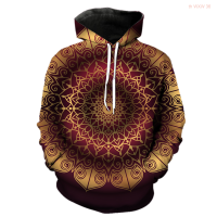 New Mandala Mens Hoodies Sweatshirts with Hood Jackets Cool Streetwear Pullover 3d Print Long Sleeve Hip Hop Oversized Casual Tops popular