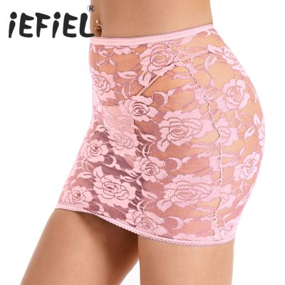 【CC】▩  Womens Skirt See-through Bodycon Floral Nightclub Babydolls Nightwear Sleepwear