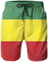 Men Shorts Ethiopian Flag Basketball Shorts For Men Swim Shorts Quick-Dry Swim Trunk with Mesh Lining