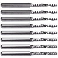 8pcs 2mm x 15mm Carbide Single Flute Spiral End Mill CNC Router Bit